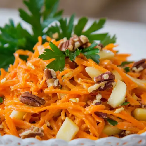 Carrot Apple and Walnut Salad