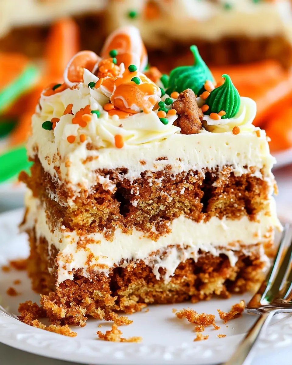 Carrot Cake Poke Cake