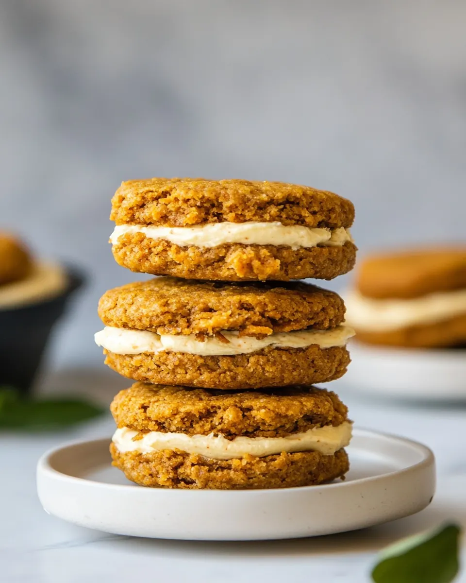 Carrot Cake Sandwich Cookies