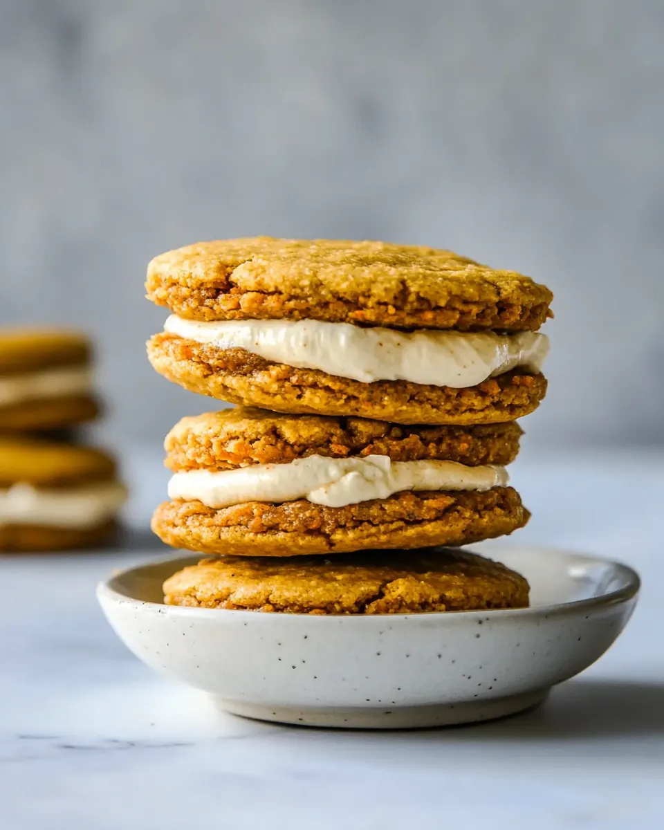 Carrot Cake Sandwich Cookies