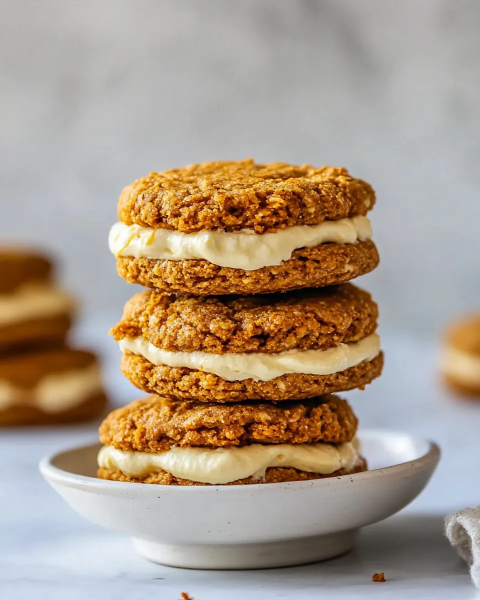Carrot Cake Sandwich Cookies
