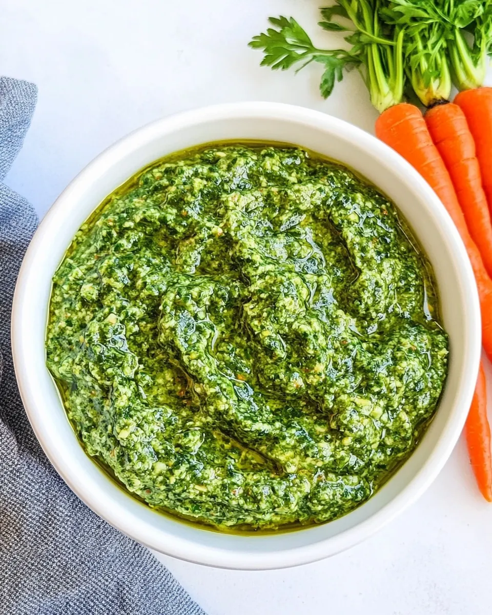 Carrot Top Pesto