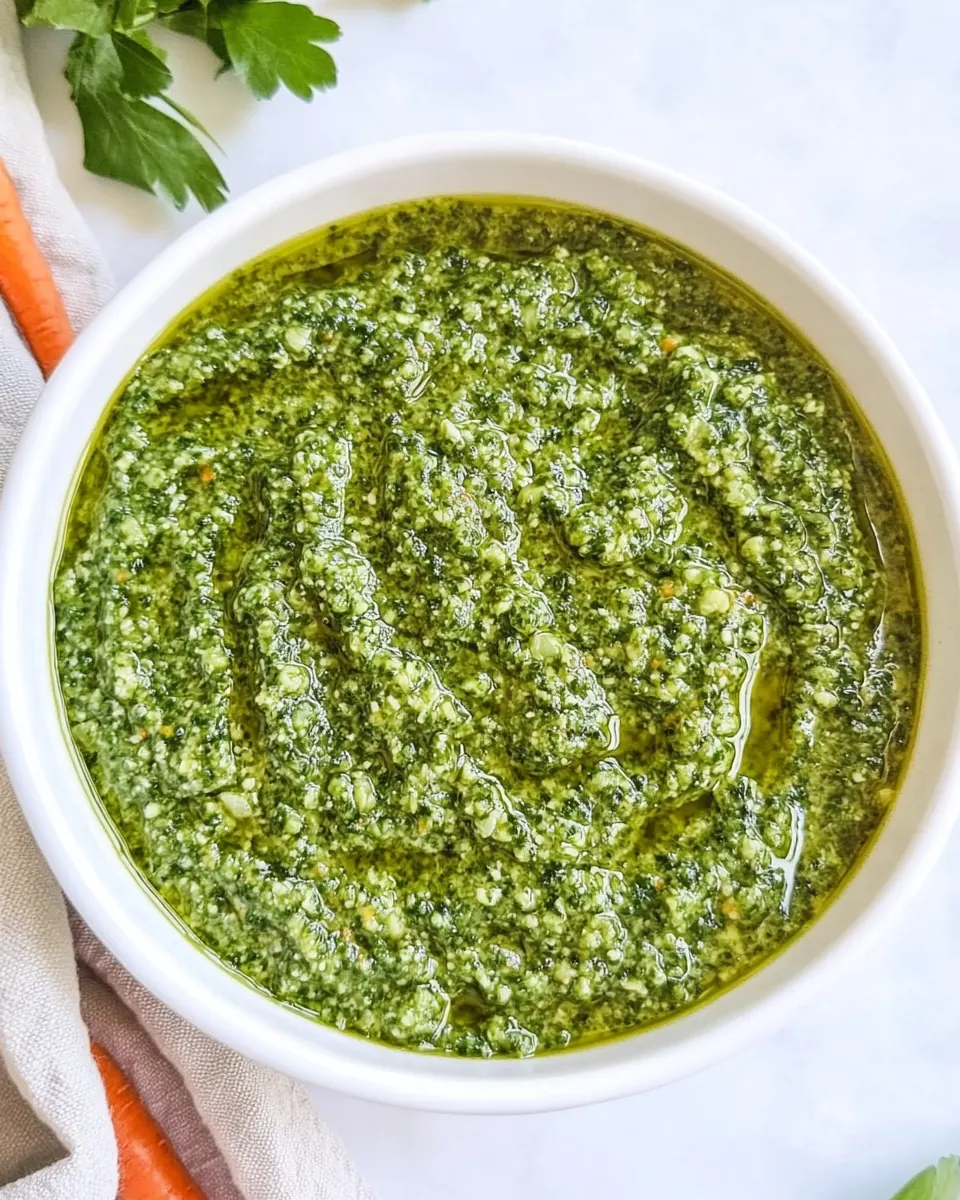 Carrot Top Pesto