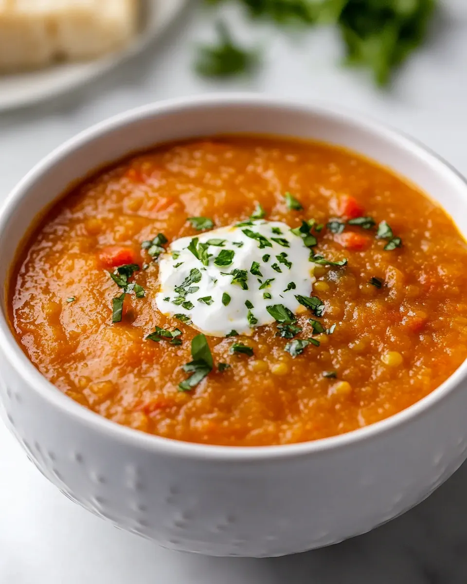 Carrot and Red Lentil Soup
