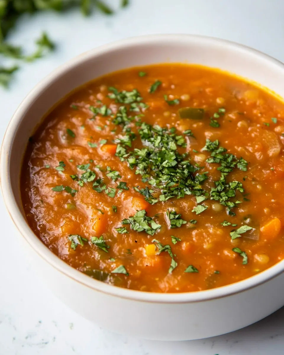 Carrot and Red Lentil Soup