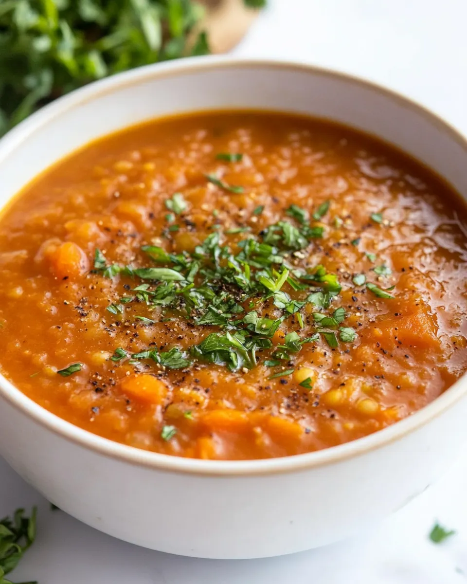 Carrot and Red Lentil Soup