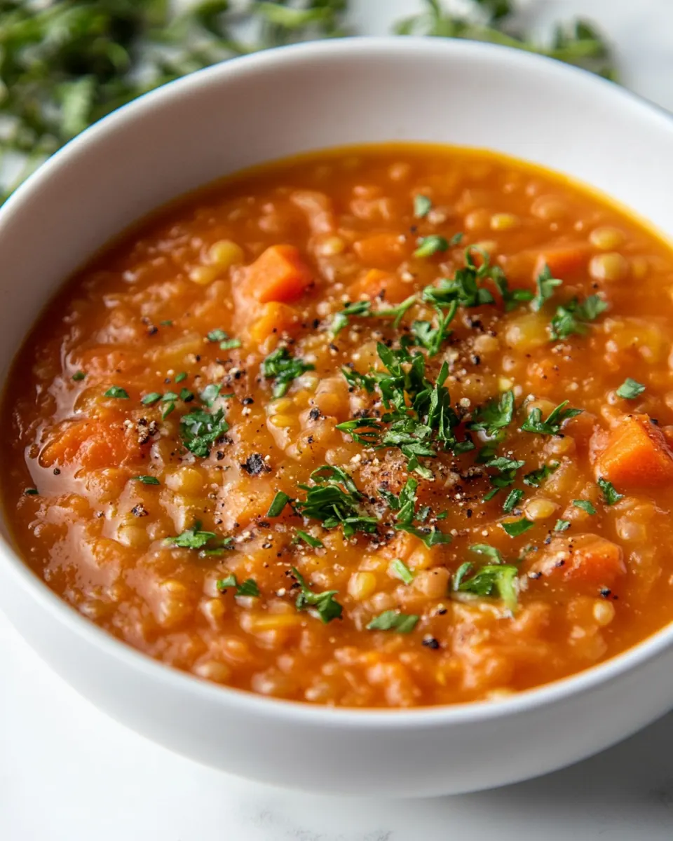 Carrot and Red Lentil Soup
