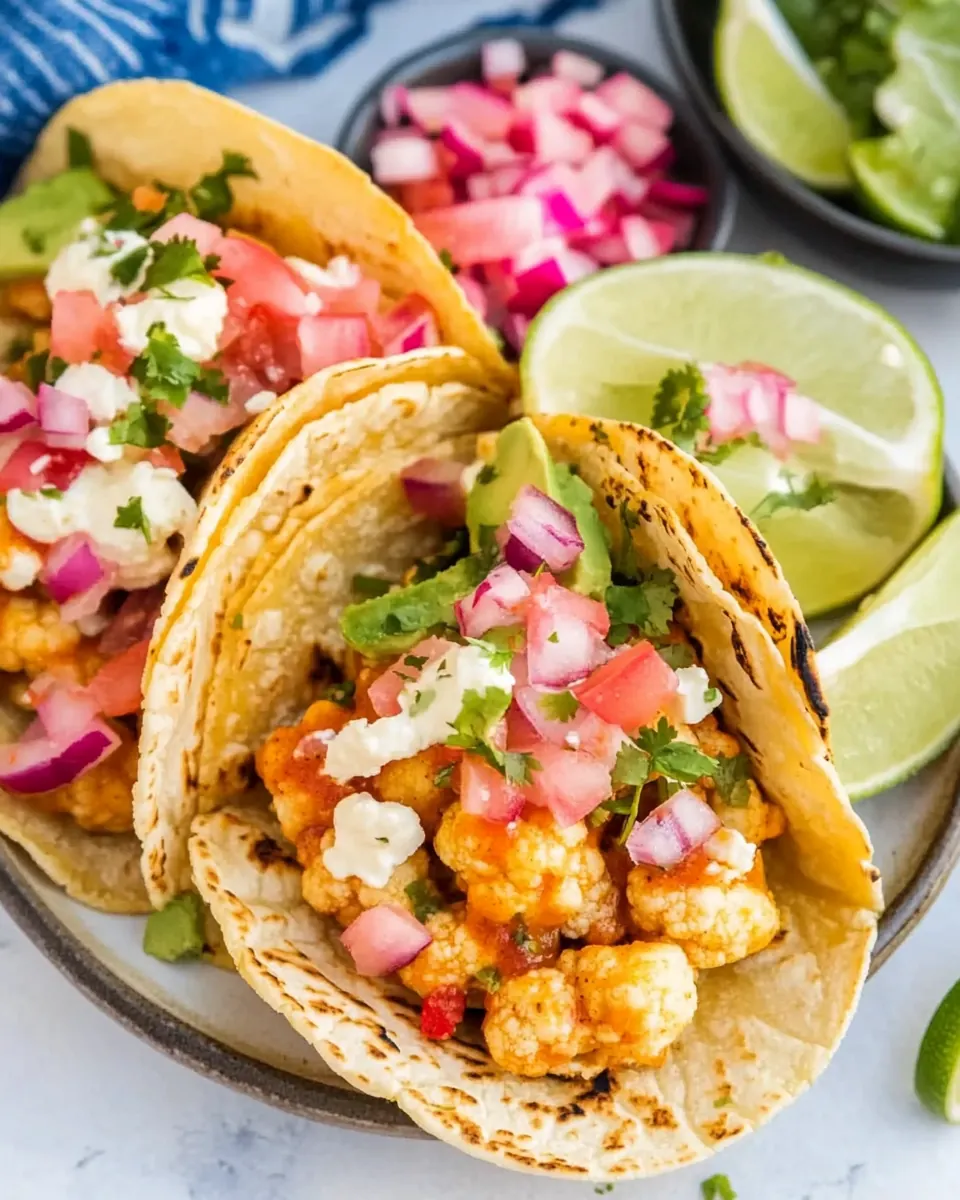 Cauliflower Tinga Tacos