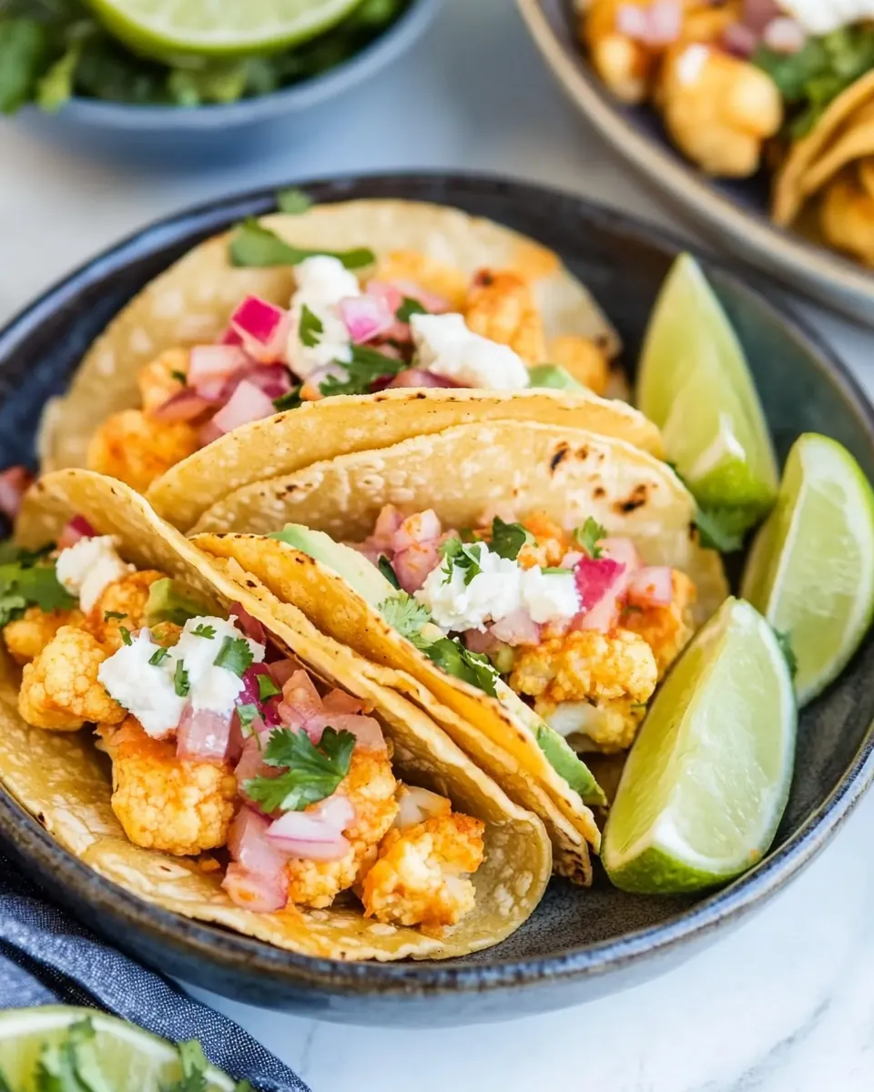 Cauliflower Tinga Tacos
