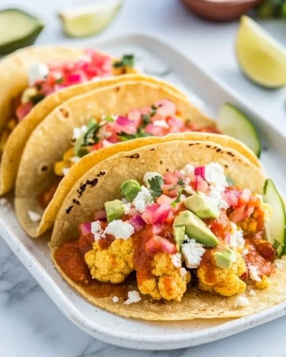 Cauliflower Tinga Tacos