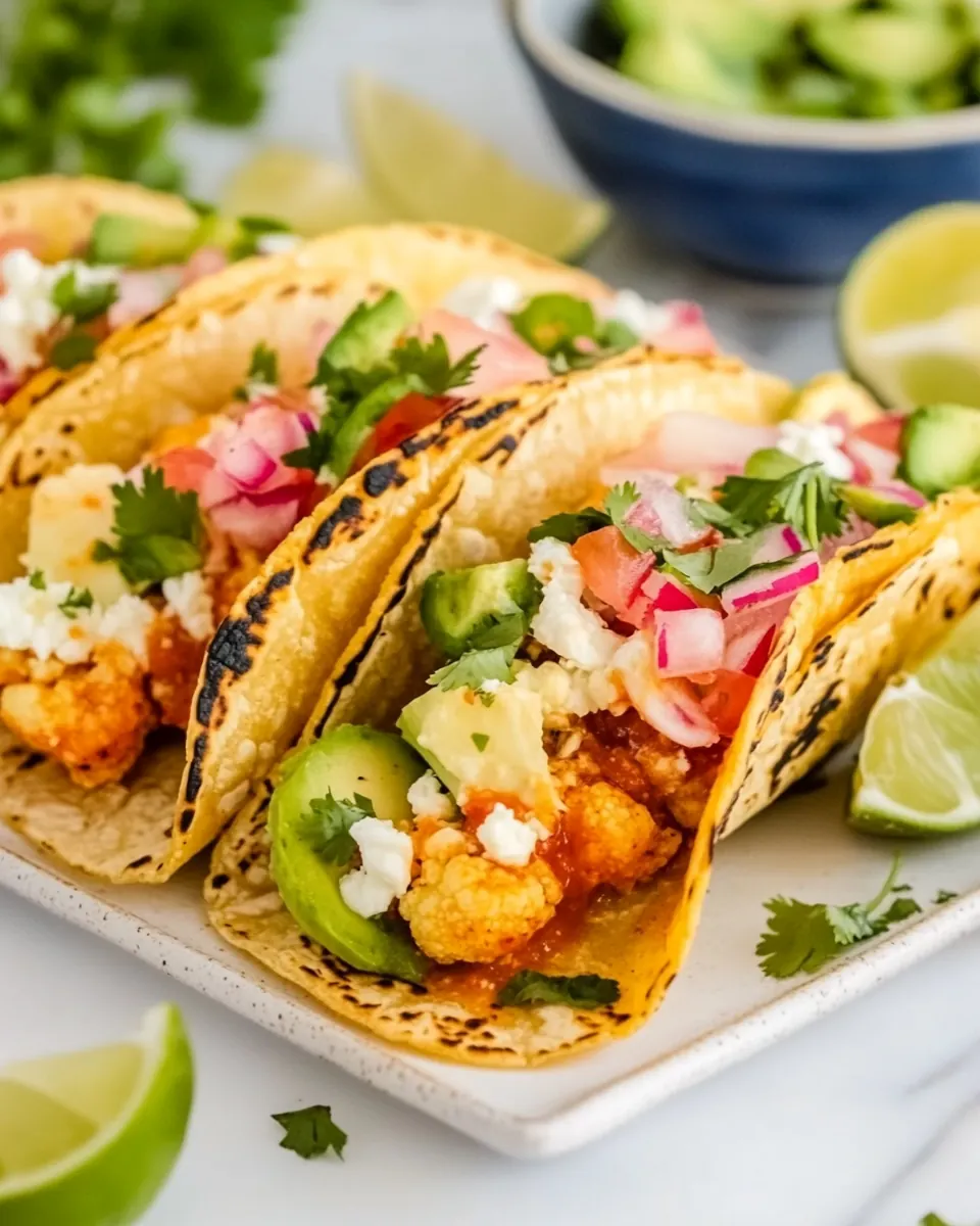 Cauliflower Tinga Tacos