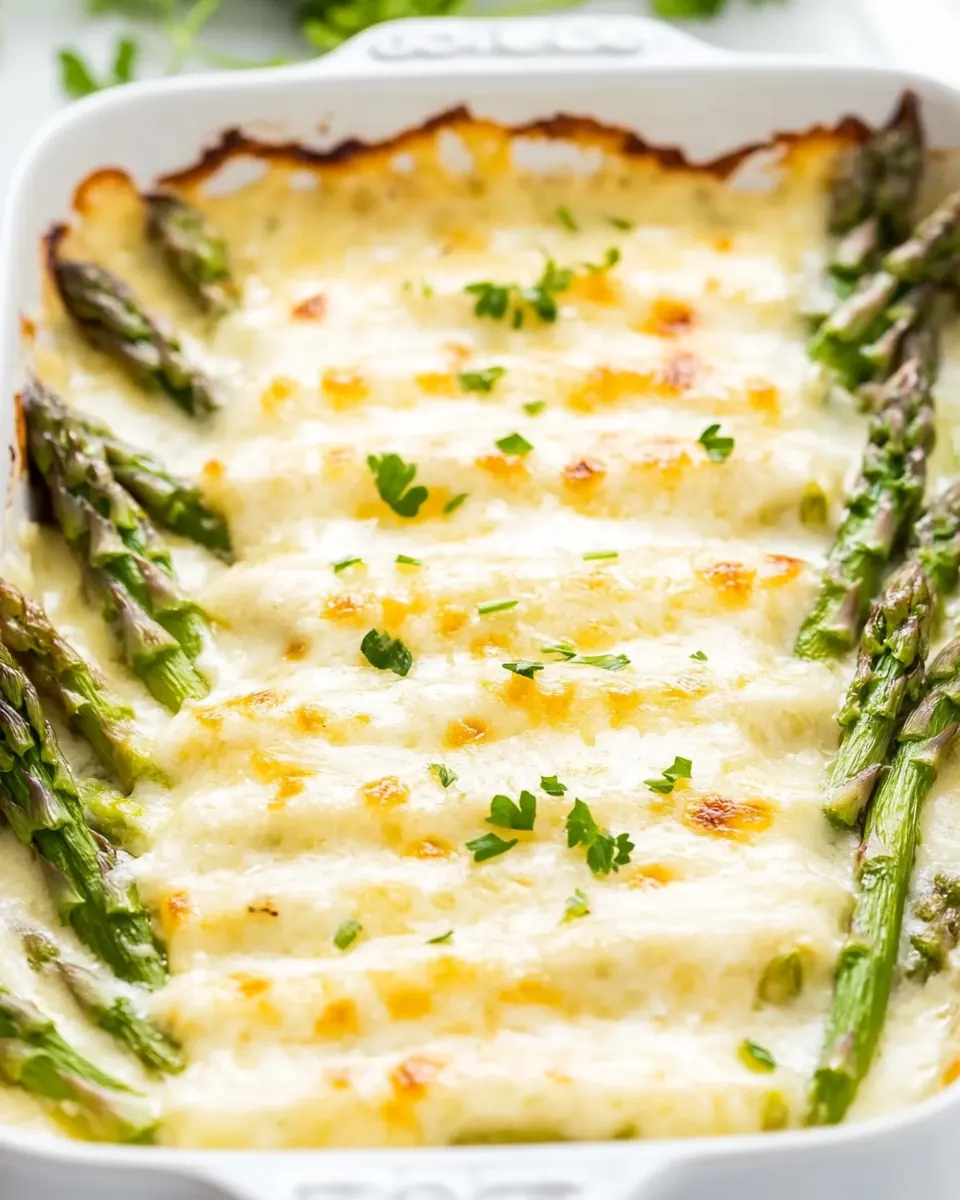 Cheesy Asparagus au Gratin
