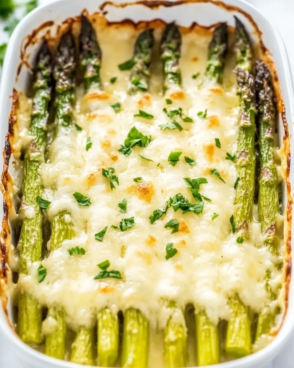Cheesy Asparagus au Gratin