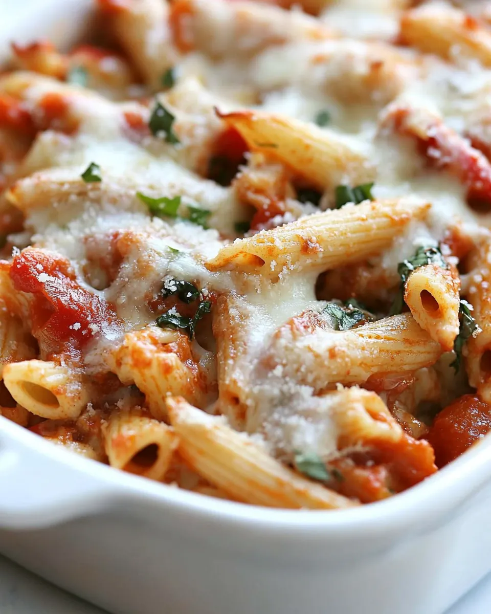 Cheesy Baked Penne with Roasted Veggies