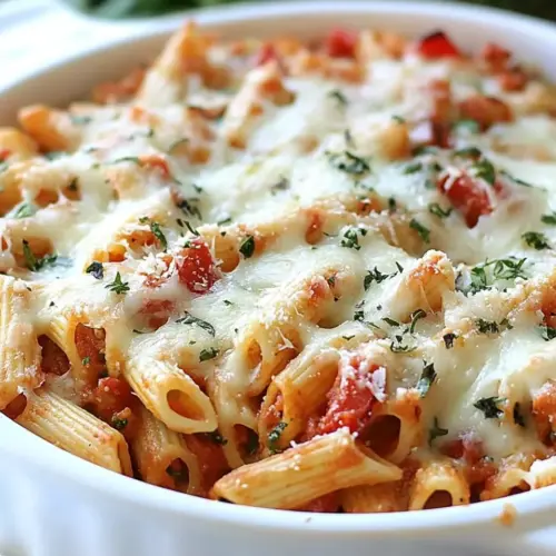 Cheesy Baked Penne with Roasted Veggies