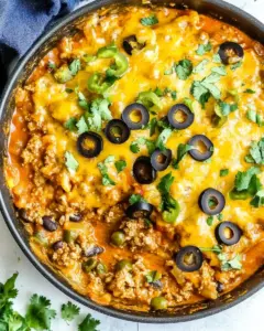Cheesy Beef Enchilada Skillet