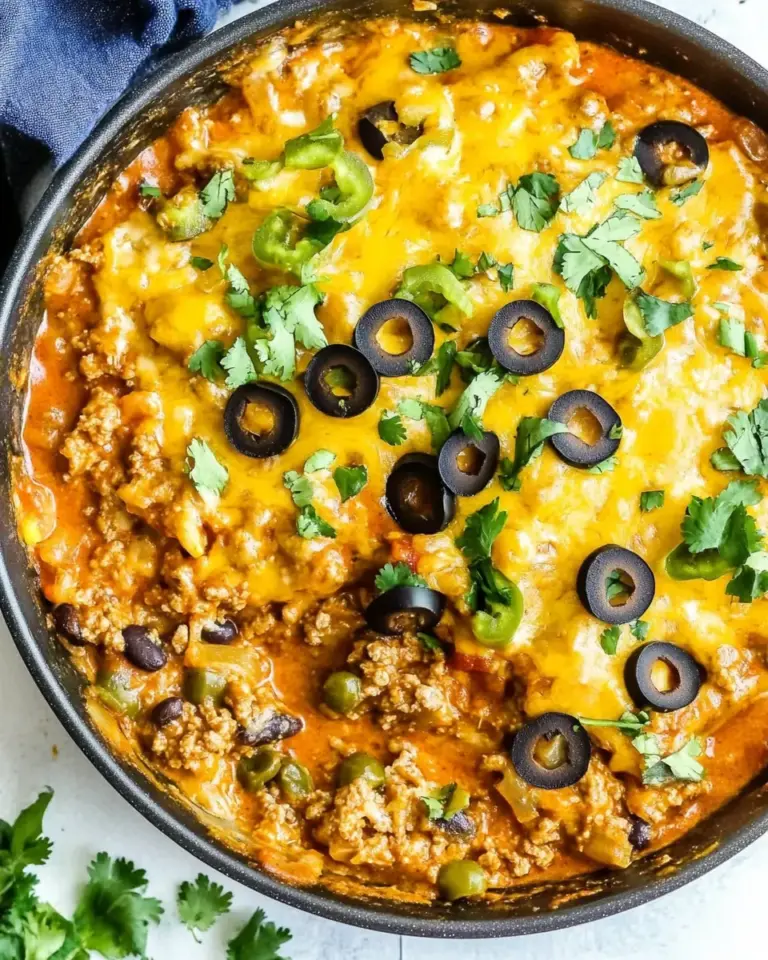 Cheesy Beef Enchilada Skillet