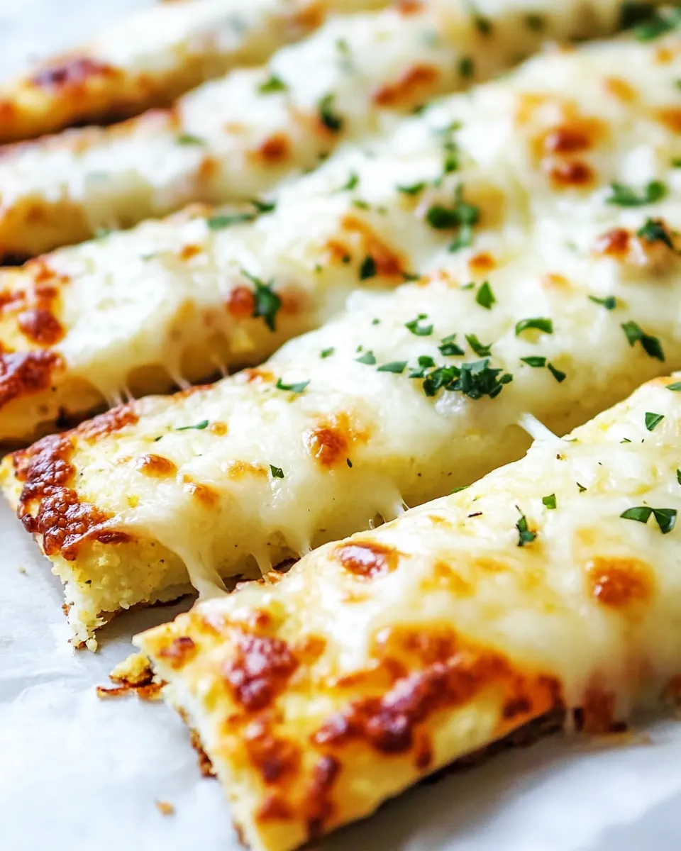 Cheesy Cauliflower Breadsticks