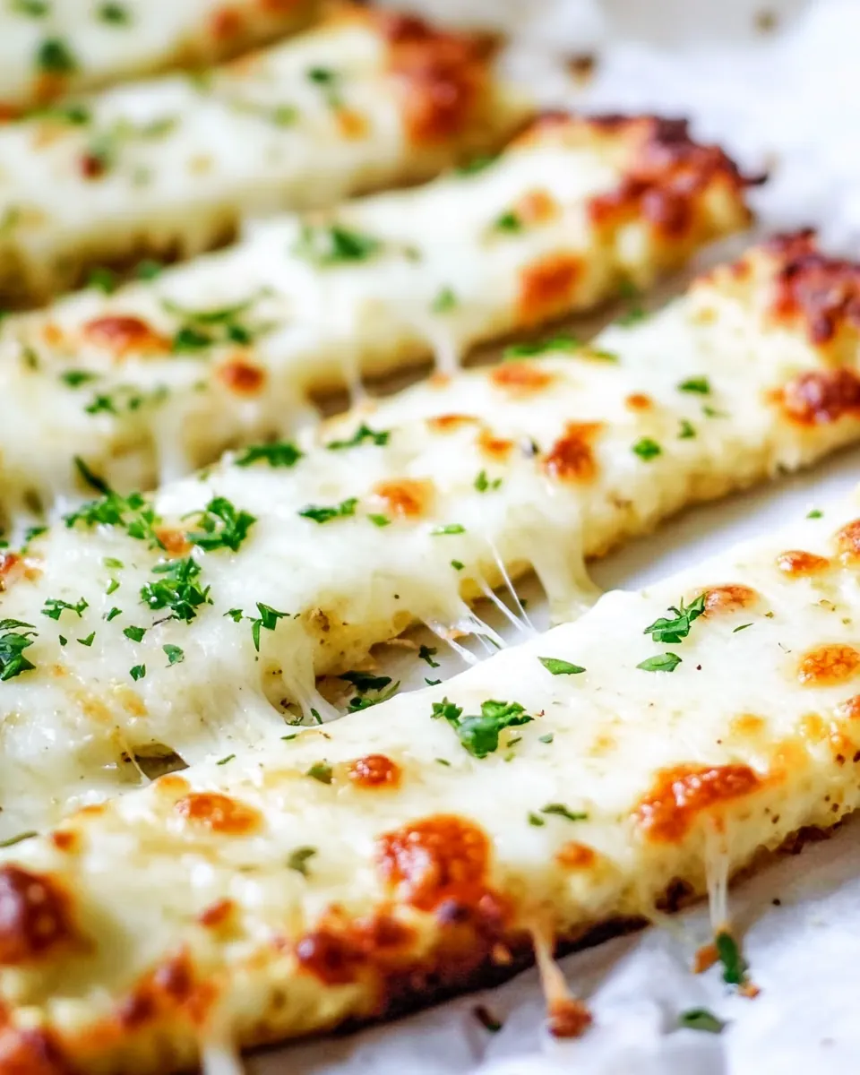 Cheesy Cauliflower Breadsticks
