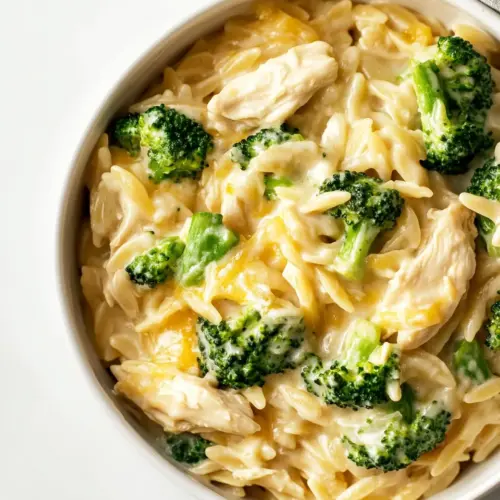 Cheesy Chicken Broccoli Orzo