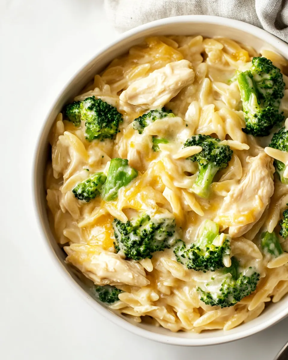 Cheesy Chicken Broccoli Orzo