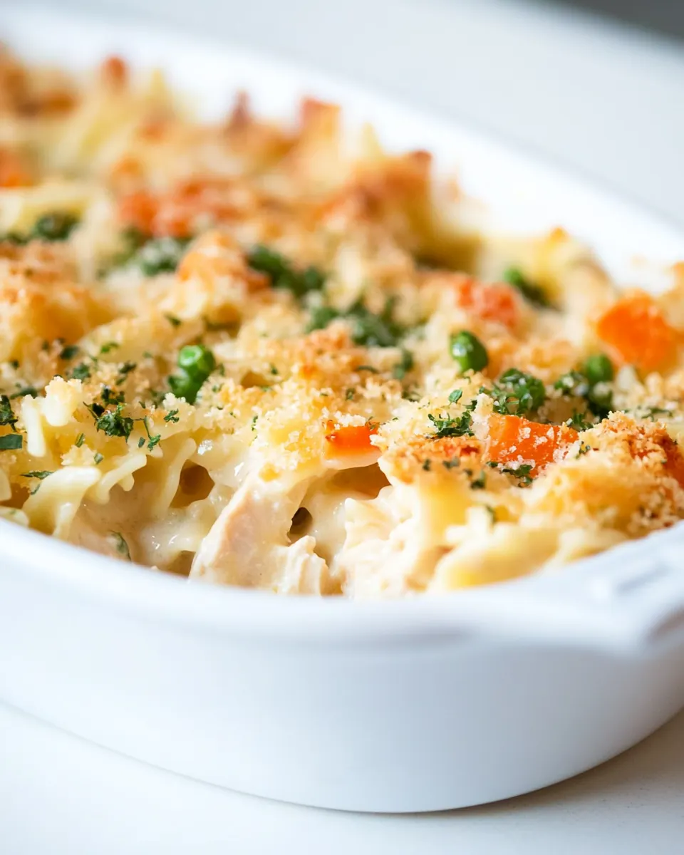 Cheesy Chicken Noodle Casserole