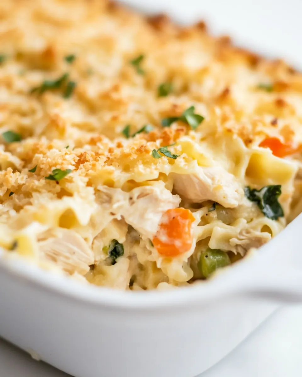 Cheesy Chicken Noodle Casserole