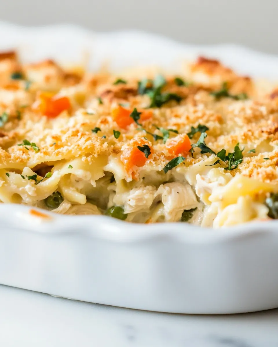 Cheesy Chicken Noodle Casserole