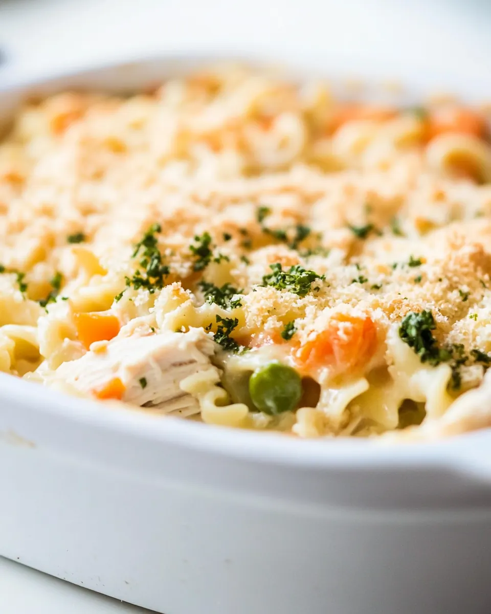 Cheesy Chicken Noodle Casserole