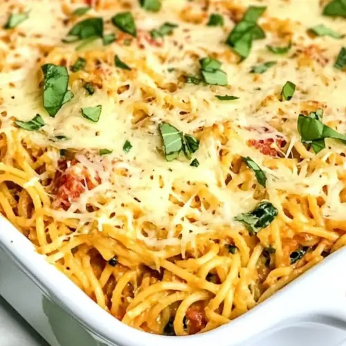 Cheesy Chicken Spaghetti Casserole