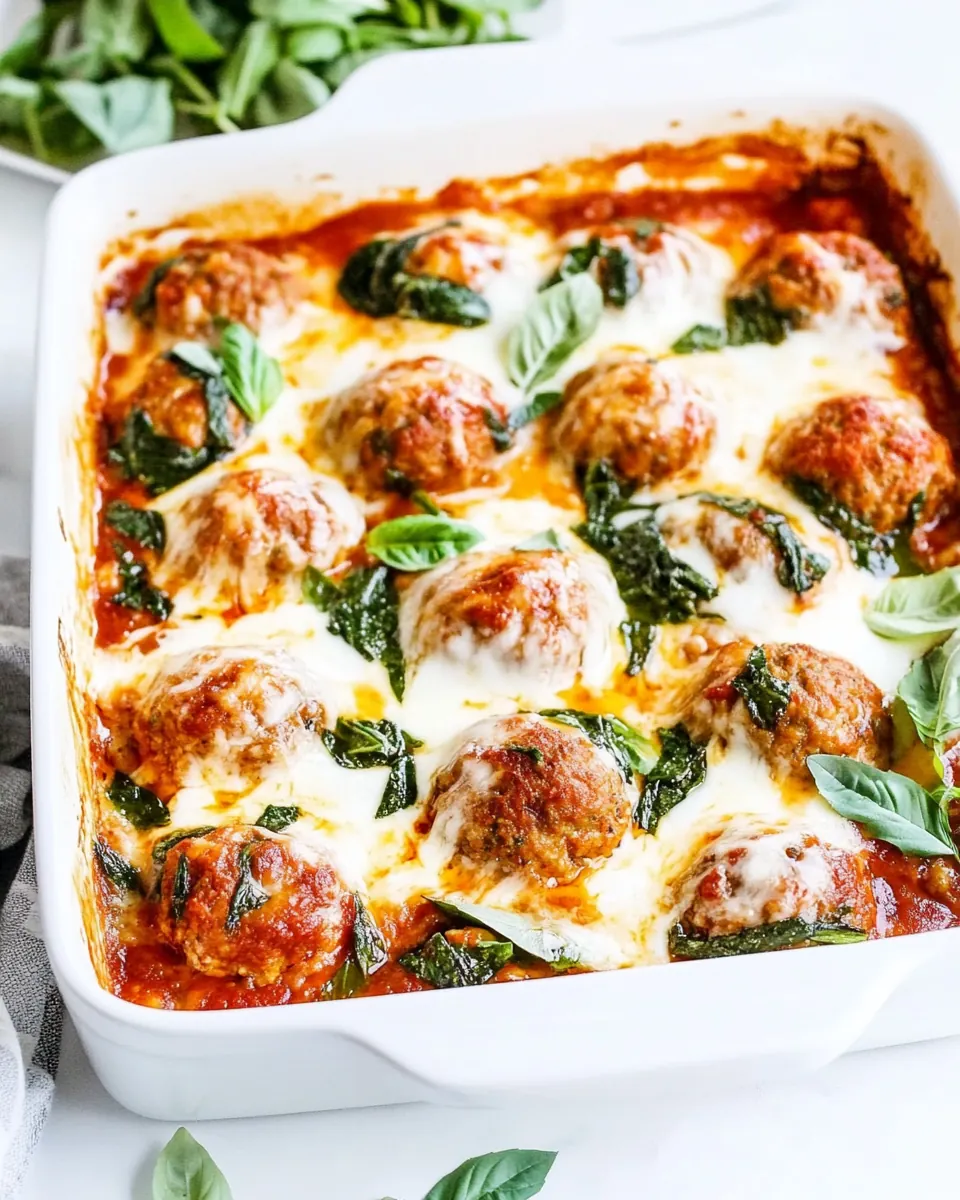 Cheesy Keto Meatball Casserole