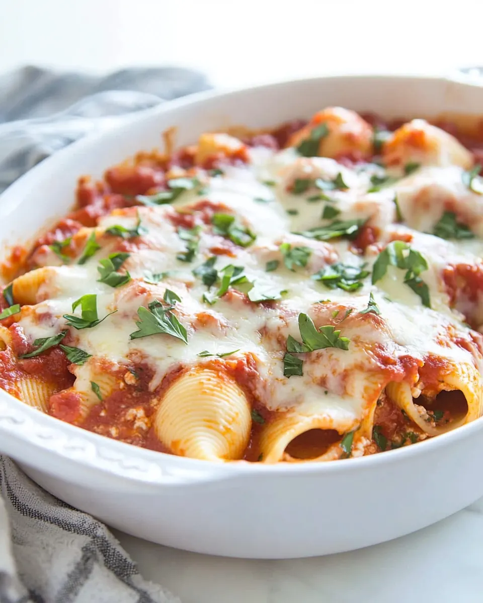 Cheesy Lasagna Pasta Stuffed Shells
