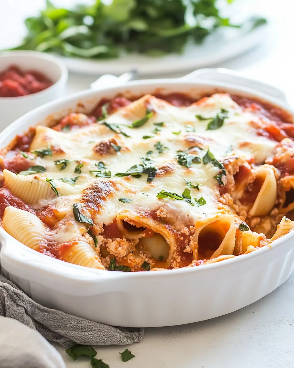 Cheesy Lasagna Pasta Stuffed Shells