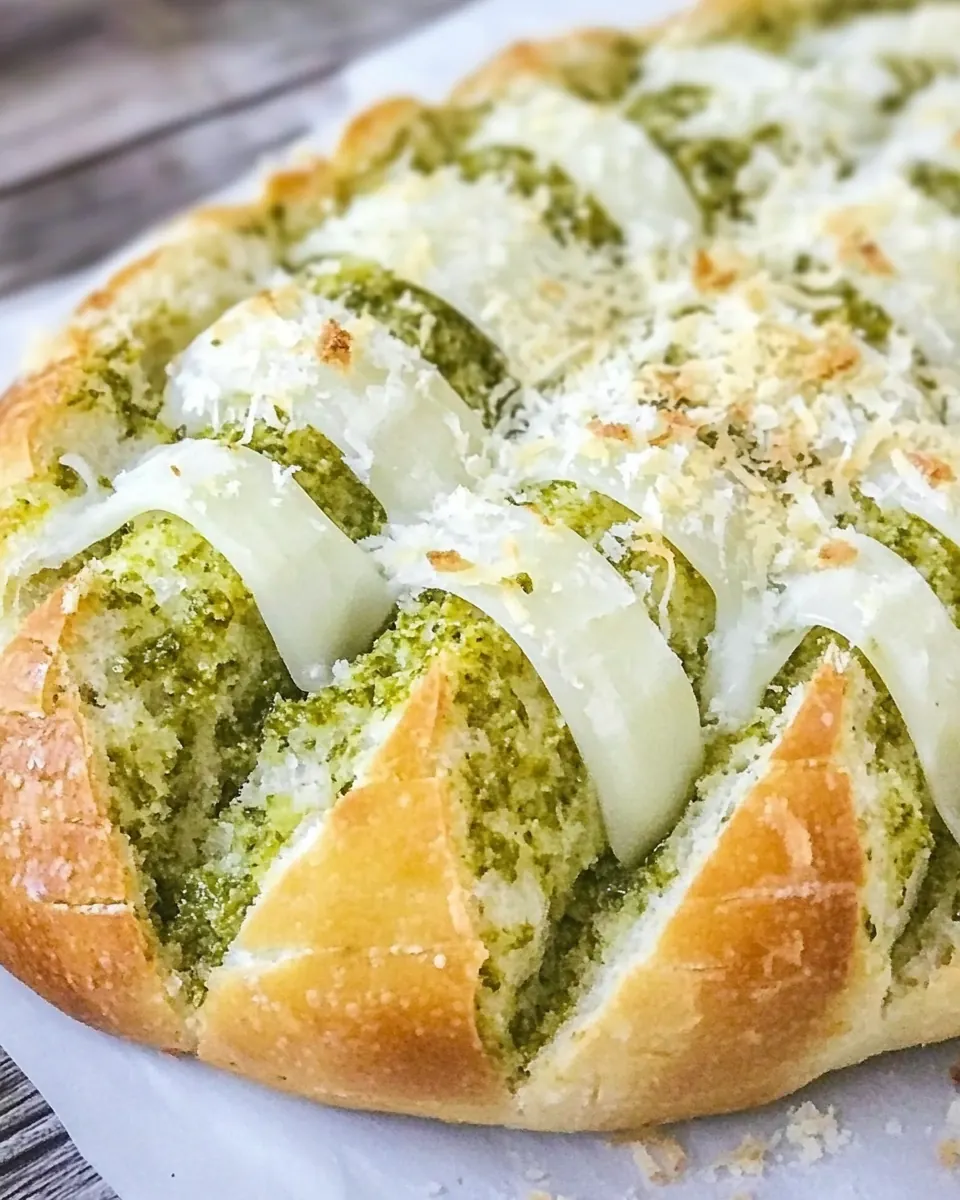 Cheesy Pesto Crack Bread