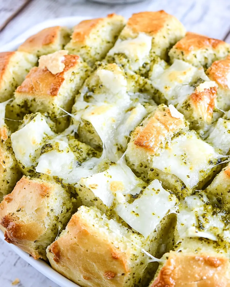 Cheesy Pesto Crack Bread