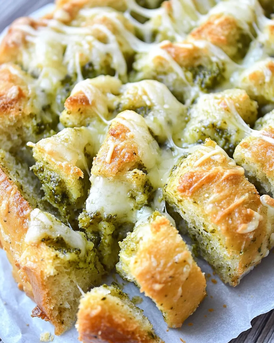 Cheesy Pesto Crack Bread