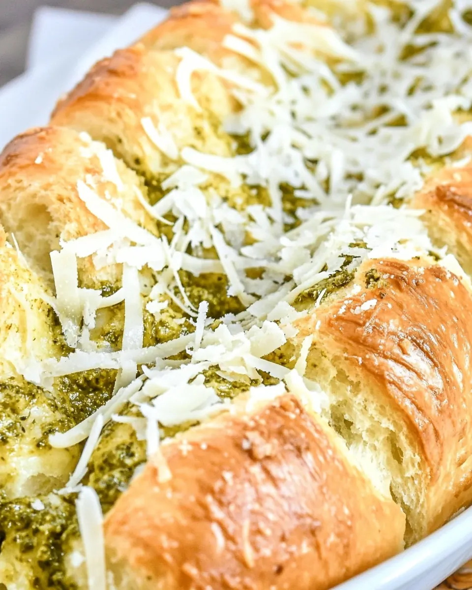 Cheesy Pesto Crack Bread