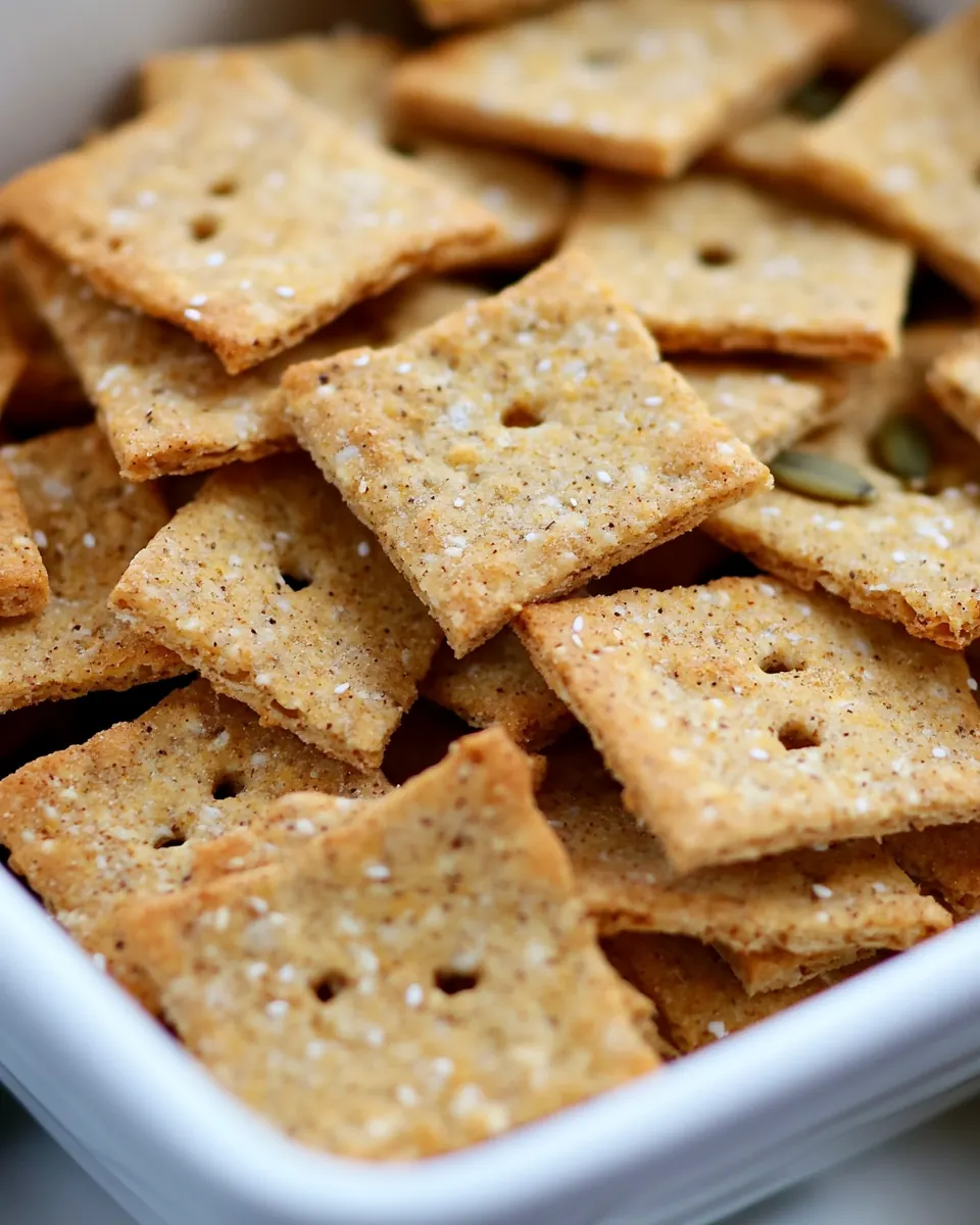 Cheesy Pumpkin Seed Crackers