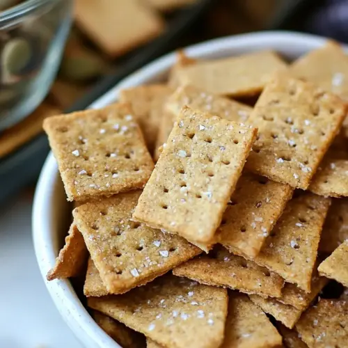Cheesy Pumpkin Seed Crackers