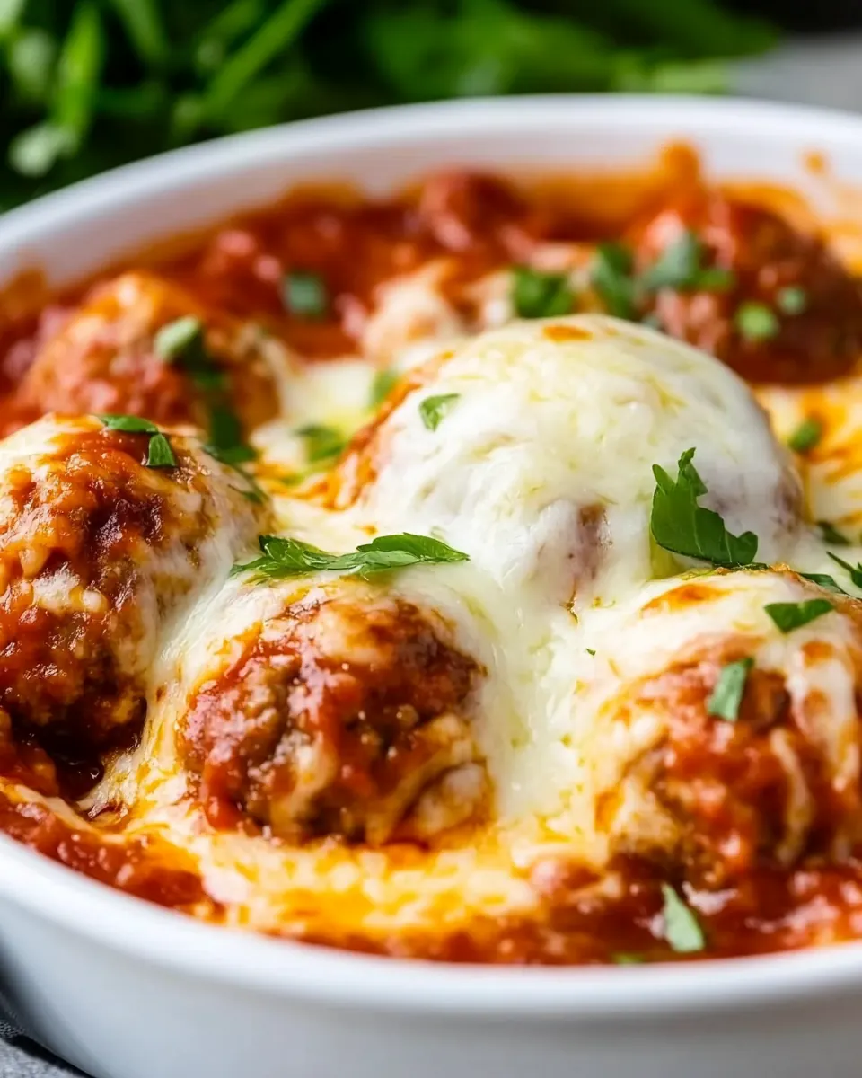 Cheesy Skillet Meatballs