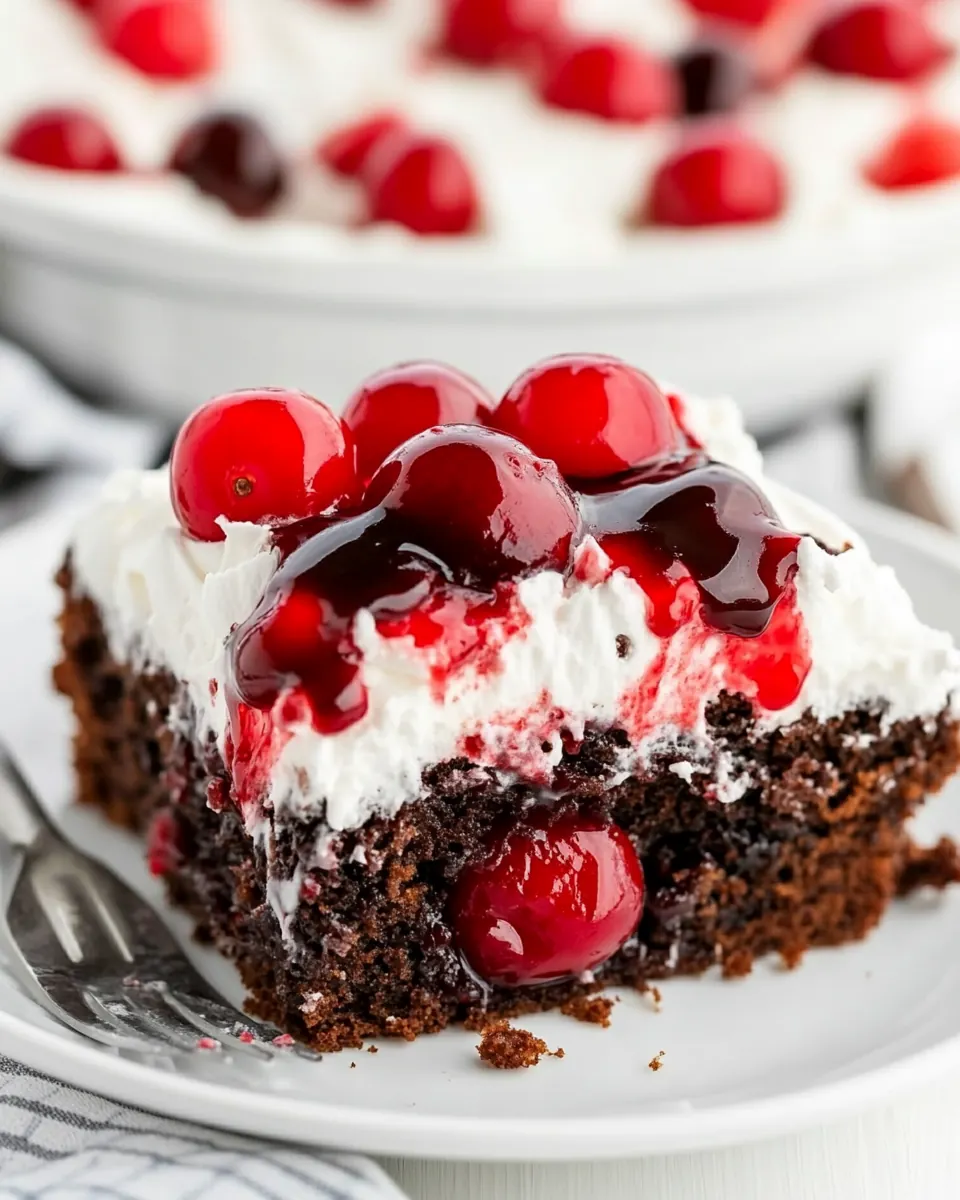 Cherry Coke Poke Cake