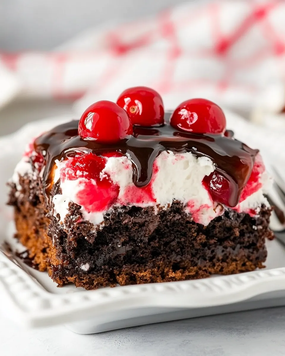 Cherry Coke Poke Cake