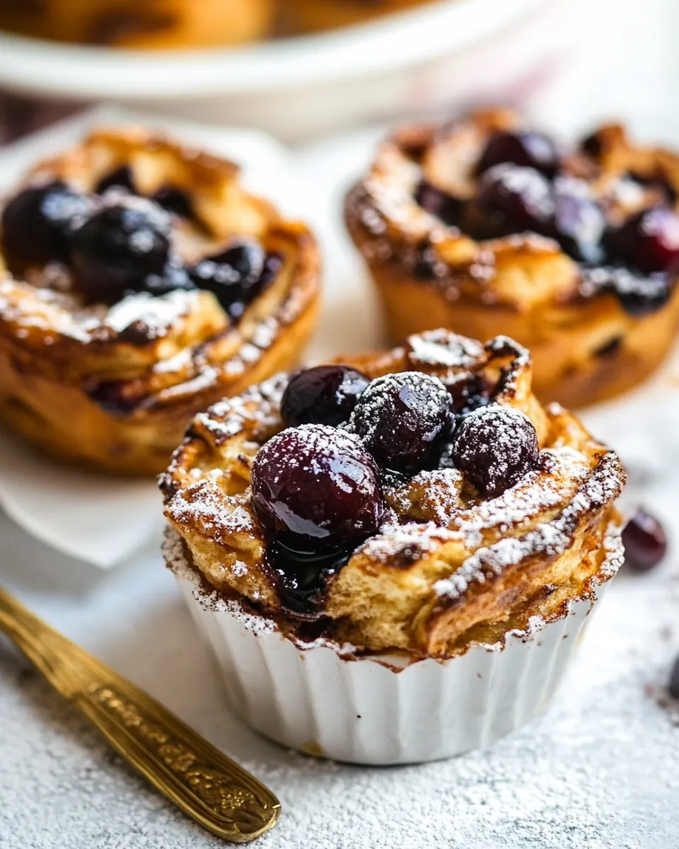 Cherry Yogurt French Toast Cups