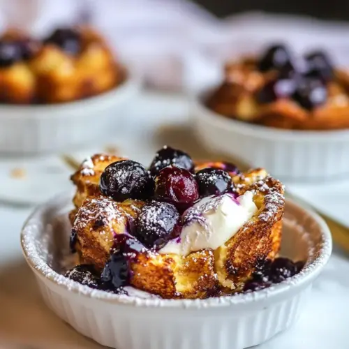 Cherry Yogurt French Toast Cups