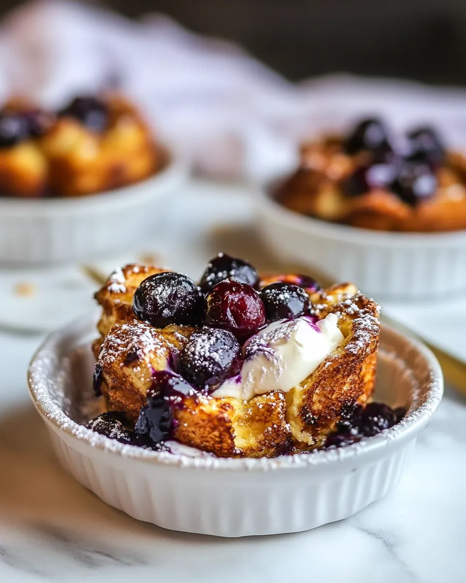 Cherry Yogurt French Toast Cups