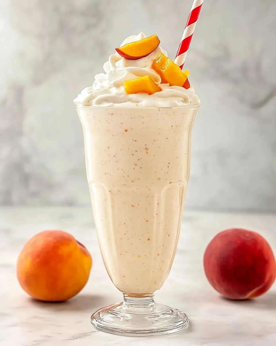 Chick fil A Peach Milkshake