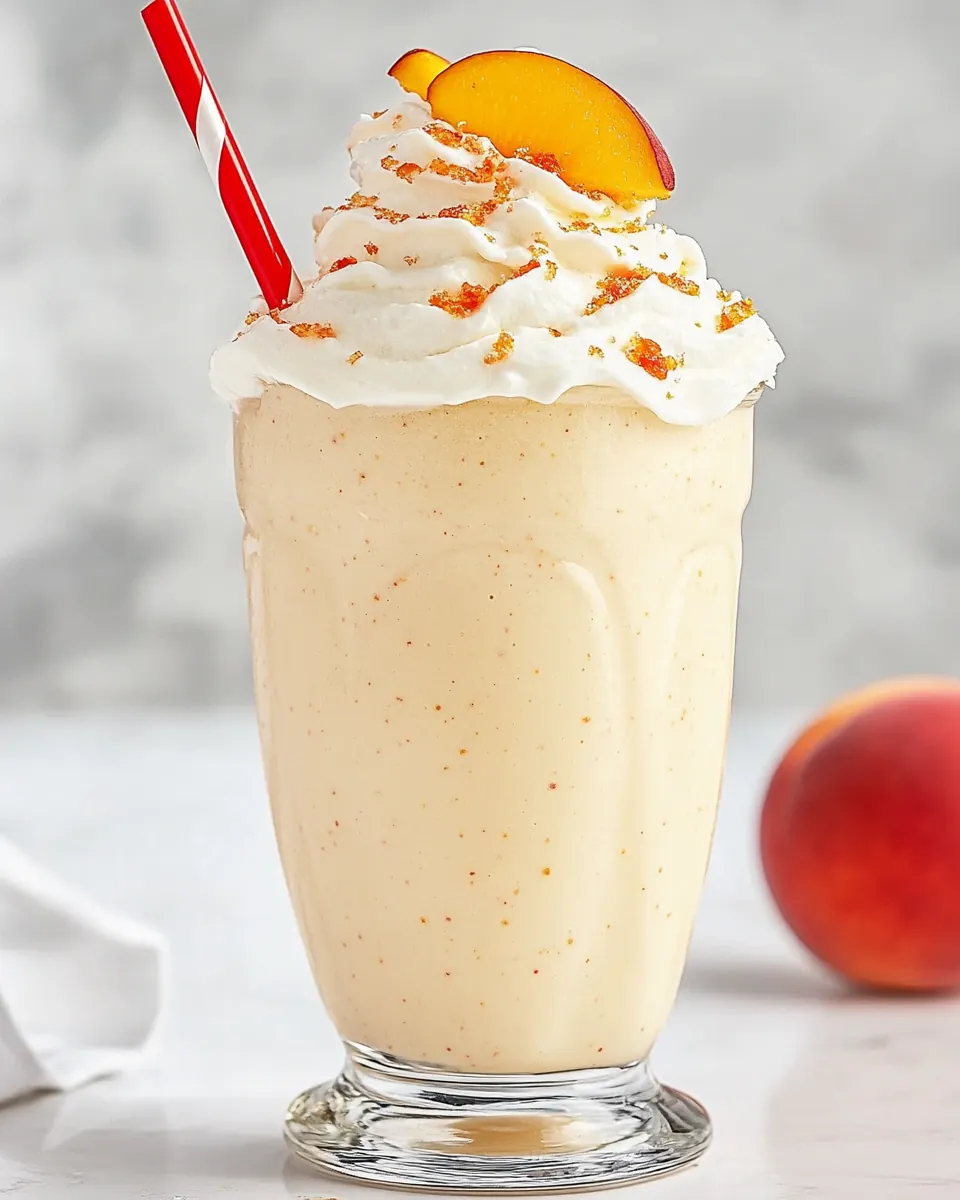 Chick fil A Peach Milkshake