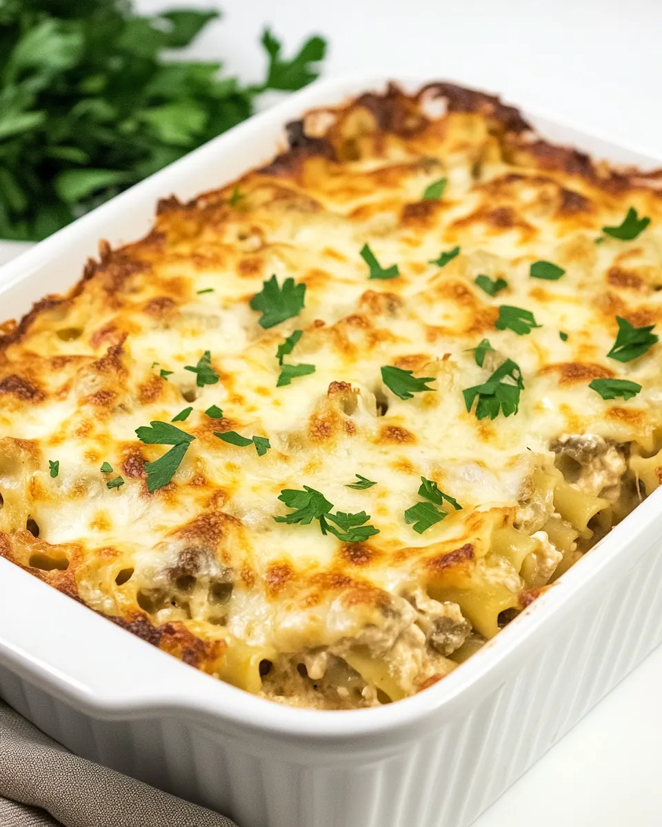 Chicken Alfredo Lasagna Casserole
