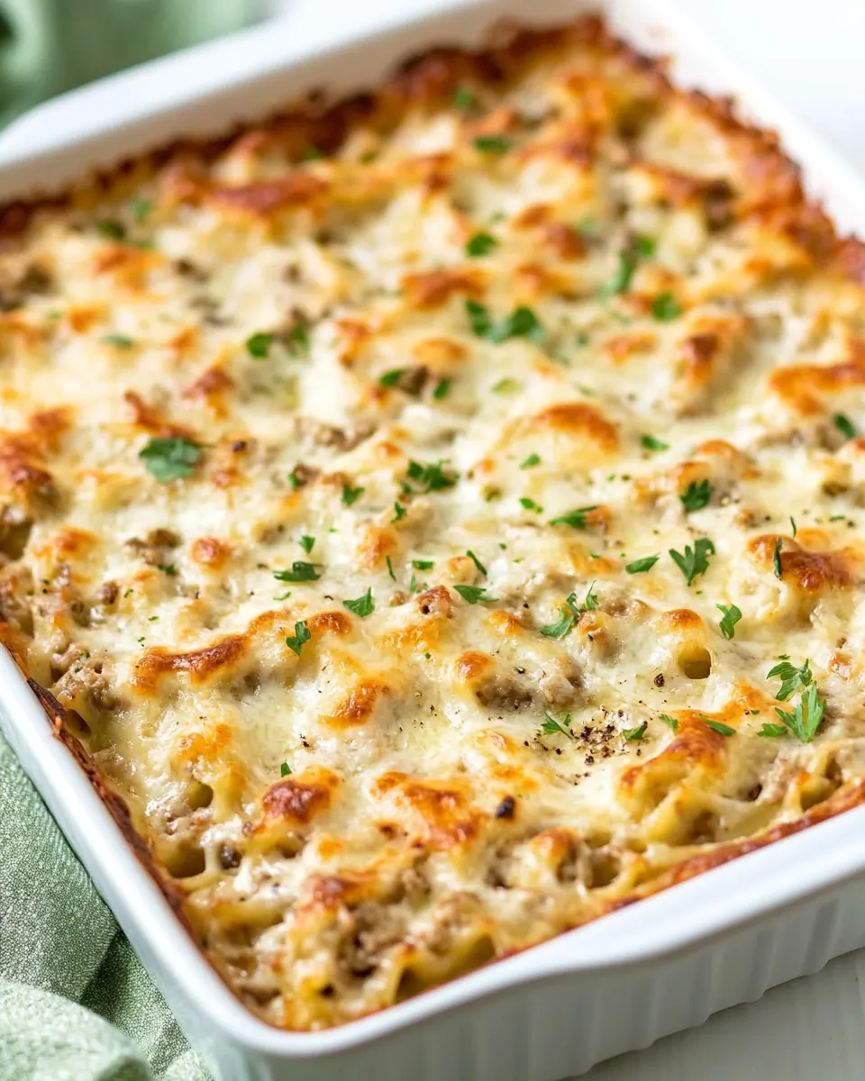Chicken Alfredo Lasagna Casserole