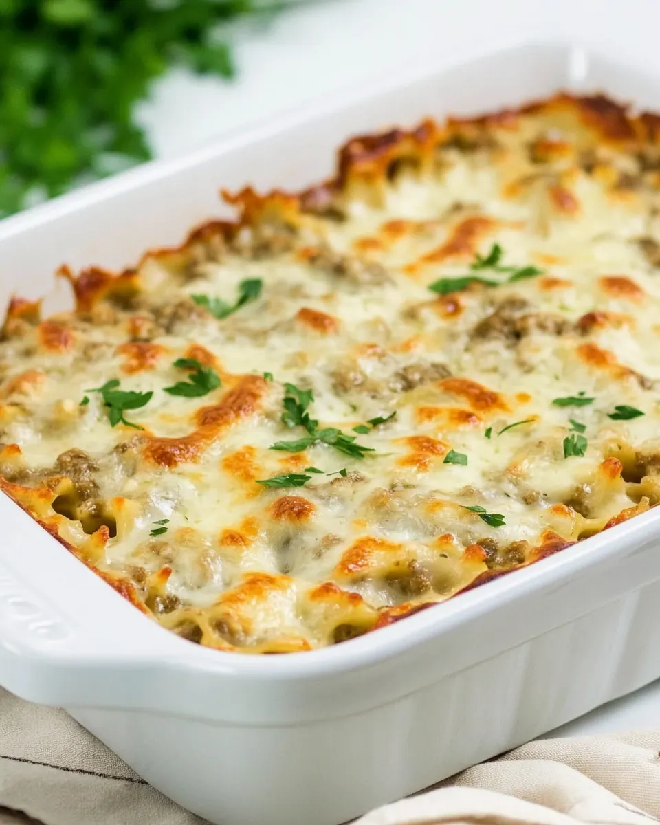 Chicken Alfredo Lasagna Casserole